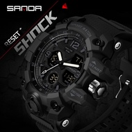 SANDA แบรนด์กีฬานาฬิกาผู้ชายทหารนาฬิกาควอตซ์ชายนาฬิกากันน้ำนาฬิกาข้อมือสำหรับนาฬิกาผู้ชาย Shock Relogios Masculino 6030
