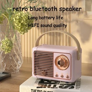 Retro Blue-tooth Speaker Vintage FM Radio Retro Decor Vintage Radio Old Fashion Style for Kitchen Desk Bedrooms yamysesg