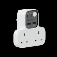 送Type C快充線【免運/ MTR自取】MOMAX PD3.0 25W 2位T型插座 2AC+2A2C 拖板 GaN 1-Charge Work Flow | 支援快速充電 | 電源插座 萬能插蘇 