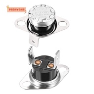 PEONYTWO 2pcs Thermostat, KSD301 N.C Adjust Temperature Switch, Durable 145°C/293°F Normally Closed Snap Disc Temperature Controller