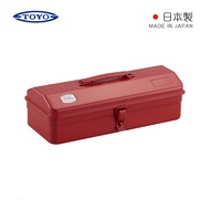 日本TOYO - Y-350 日製山型提把式鋼製單層工具箱-鐵紅