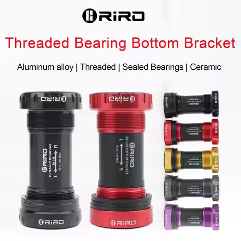 RIRO Bicycle Ceramic Bottom Bracket BB68/BB92 68/73MM Threaded BB MTB Sealed Bearings Road Bike 1.37