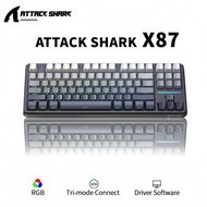 Attack Shark X87 wireless Mechanica keyboard 87Keys Gasket South-Facing hot swappable Smart Colour S