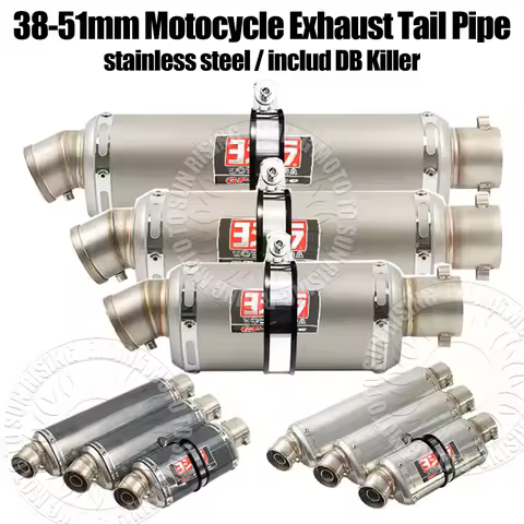 38mm51mm Interface yoshi Tail Pipe Includ DBKiller for R3/R6/R15/R25 ninja250/400 Duke200 RC390 K6/7