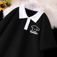 Big Size Polo T-SHIRTS (S - 6XL) Jumbo Collar T-shirts PUPPY POODLE CUTE logo Simple Polo Shirts Uni