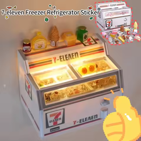 Coffee/7-eleven Store Magnetic Refrigerator Creative Sticker Convenience Store Decoration Lawson Sto