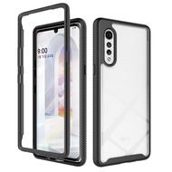 For LG Velvet Hybrid Full Body Dual Layer Anti-Scratch Armor Shockproof Protective Phone Case Cover