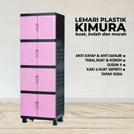 Kimura 4-tier Plastic Cupboard