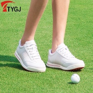 Ms TTYGJ รองเท้ากอล์ฟกันน้ำระบายอากาศและป้องกันการลื่นสตั๊ดคงที่และสะดวกสบายรองเท้าลำลองเล่นกีฬา