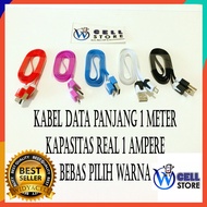[WCELL] Data Cable 1Meter 1Ampere Flat model/Micro USB Cable Free To Choose Color