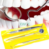 3Pcs/set Dental Mirror Stainless Steel Dental Dentist Prepared Tool Set Probe Tooth Care Kit Instrum