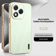 เคสสำหรับ Honor 400 Lite Honor400 Lite Honor400Lite 400 Lite Silk Pattern Lite Electroplated Gold ฝา