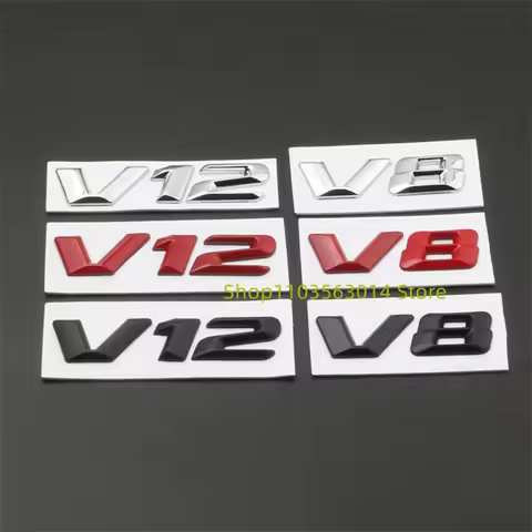 New 3D Font Numbers Letters V8 V12 Emblem for M760i Series F01 F02 G11 G12 Car Trunk Nameplate Stick