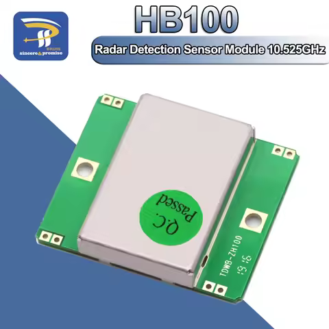Microwave Doppler Wireless X-band Motion Detector Radar Detection Sensor Module 10.525GHz (HB100) DC