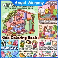 Coloring Book Spooky Cutie Featuring Adorable Creepy Creatures Graffiti Painting Book Buku Mewarna