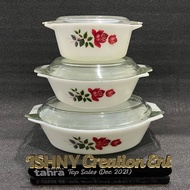 [Preloved] Loose Vintage JAJ PYREX June Rose casserole
