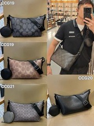 COACH outlet款男士monogram FINN shoulder bag流浪包斜挎包