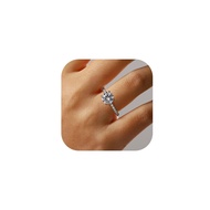 2ct Round Solitaire Cubic Zirconia Engagement Rings, 14K White Yellow Gold Plated Solid 925 Sterling