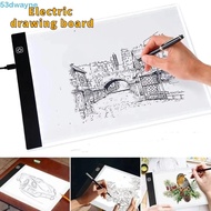 DWAYNE Electric Drawing Board, A4 3 Level LED Drawing Board, Practical USB Adjustable Brightness Tra