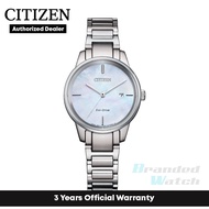 [Official Warranty] Citizen EW2590-85D Women's Eco-Drive Blue Dial Stainless Steel Strap Watch