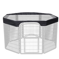 24 Inch Pet Playpen Cover 8 Panels Octagonal Pet Fence Mesh Cover Dog Playpen Sun Protection Shade C
