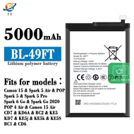 【Far East】BL-49FT Battery For  Tecno Spark Go 2020/2022/POP 5 LTE/POP 6 PRO/SPARK 5/5 PRO/6 GO/7 PRO