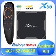 Vhsi สมาร์ทกล่องทีวี X96 MAX Plus 4G 64G Amlogice S905X3 9 4K 8K 2.4G & 5G Dual Wifi HD BT Google เส
