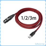 [LzdhuizbcMY] USB to XLR Microphone Cable Mic Converter Cable Mic Cord for Computer Amplifier
