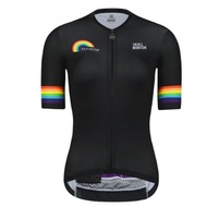 MONTON Short Sleeve Cycling Jersey Women - Rainbow