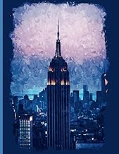 Watercolor Empire State Building notebook - NYC journal - Manhattan composition book: 110 pages - A4