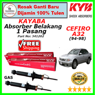 1 Pasang - KAYABA / KYB Rear Absorber Belakang  - Nissan Cefiro A32 94-98  ( Gas ) ( 341202 )