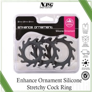 NMC Enhance Ornament Silicone Stretchy Cock Ring Set Grey