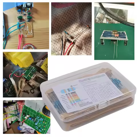 300/600pcs Metal Film Resistor Pack Assorted Kit 30 Kinds Metal Film Resistor Pack 10R-1M Resistance