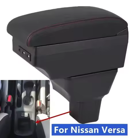 Car Armrest For Nissan Versa Armrest Box For Nissan Almera 2020-2023 Central storage Box with USB In