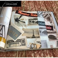 SKY FALL MODERN RETRO PHOTO CAFE WALLPAPER