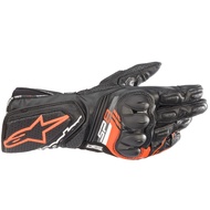 A Star SP-8 V3 Black Fluorescent Red Shock-Resistant Gloves Long Leather Breathable Comfortable SP8 