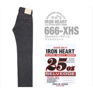 IRON HEART [666-XHS]  25oz Cellbitch Denim Slim Straight