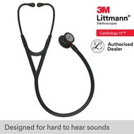 3M Black Tube, Black-Finish Chestpiece, Red Stem,Cardiology IV 6200, 3M Littmann Stethoscope