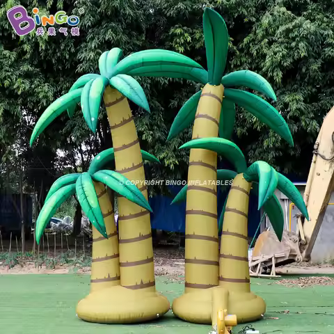 Inflatable Palm Tree 3-4 Meters High Coconut Tree Green Plant Balloon for Stage Event Decoration-toy