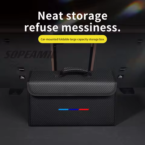 Car Trunk Storage Box Foldable Stowing Tidying Bag For BMW M Power X3 X4 X5 X7 E36 E39 E46 E60 E65 E
