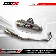 Racing Kolong exhaust - PNP KPH - type Gen 5 - by CSX factory muffler