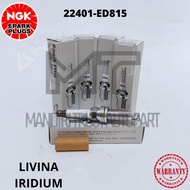 IRIDIUM SPARK PLUG NISSAN GRAND LIVINA MARCH/ DATSUN GO/ EVALIA/ (22401-ED815) ORIGINAL 1 BOX 4 PCS