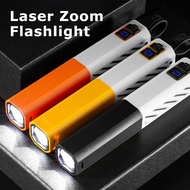 D89 Laser Zoom Flashlight Portable LED Emergency Lighting Type-C Rechargeable