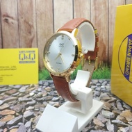 Q&Q Analog Women's Watch with Brown Leather Strap QA09J111Y Original