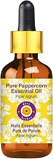Deve Herbes Pure Peppercorn Essential Oil (Piper nigrum) Natural Therapeutic Grade Steam Distilled with Glass Dropper 15ml (0.50 oz)