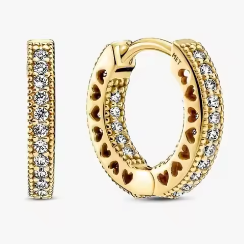 Pandora | Pandora Shine Hoop Earrings With Clear Cubic Zirconia