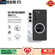 Soft Case REALME C71 C63 C61 4G C53 NFC NARZO 53 Case Macaron Black Matte Magnetic Ring