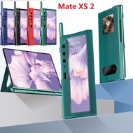 MA Casing Huawei Mate XS 2 XS2 pelindung dompet pemegang pena Kulit