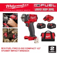 Milwaukee M18 FIW212 FUEL 1/2" Compact Stubby Impact Wrench 339NM Brushless Motor