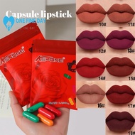 Portable Matte Capsule Lipstick Set 9 Color Natural Lipstick Matte Cup Mini Long-lasting E6c5